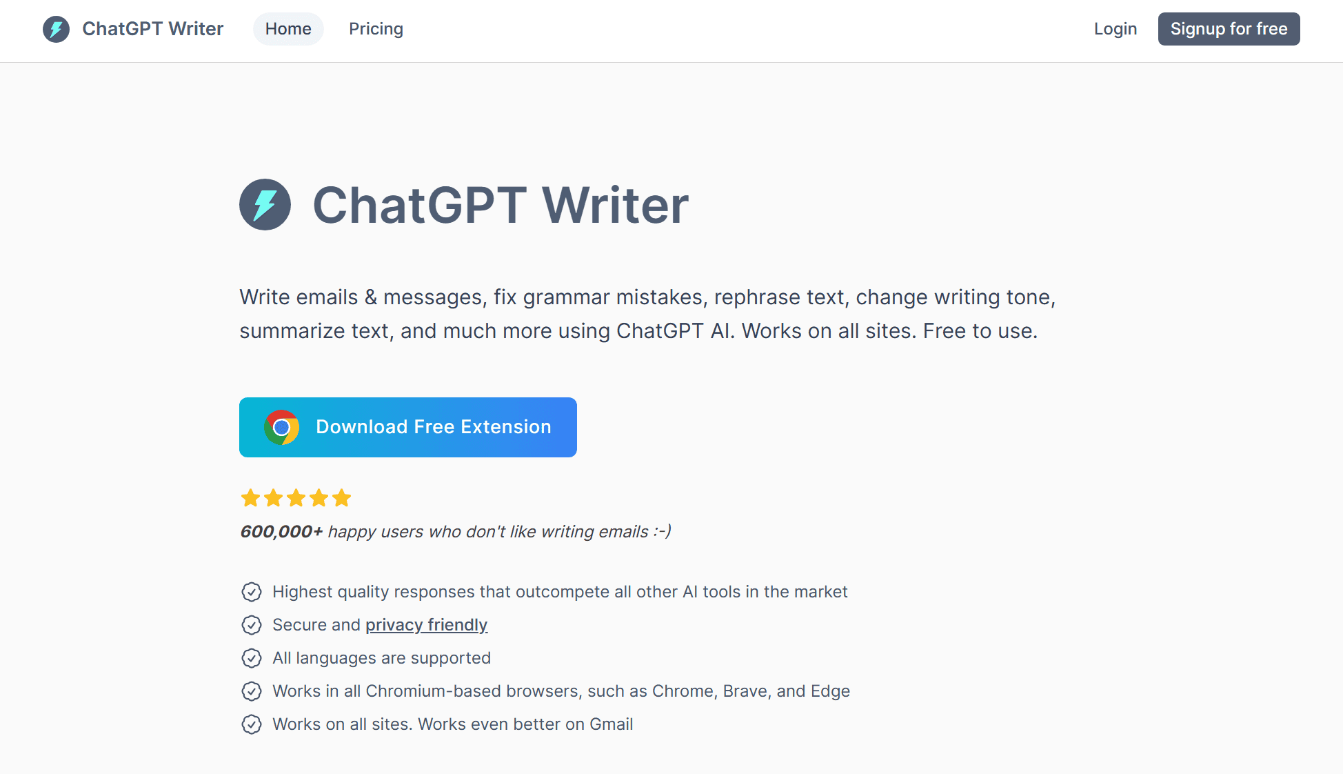 ChatGPT Writer